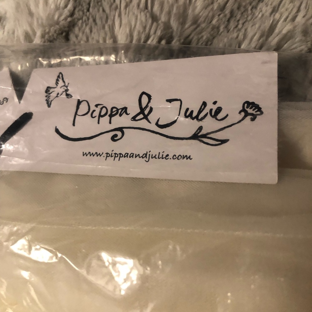 NWT Pastourelle Pippa & Julie 2 Piece Ivory Shantung Ballerina Dress - Picture 6 of 7